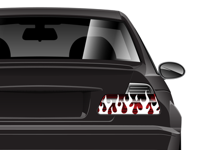 Taillight flame decals. Vehicle styling decals. Drift car stickers.